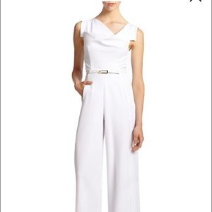 White Halo Jackie O White Jumpsuit